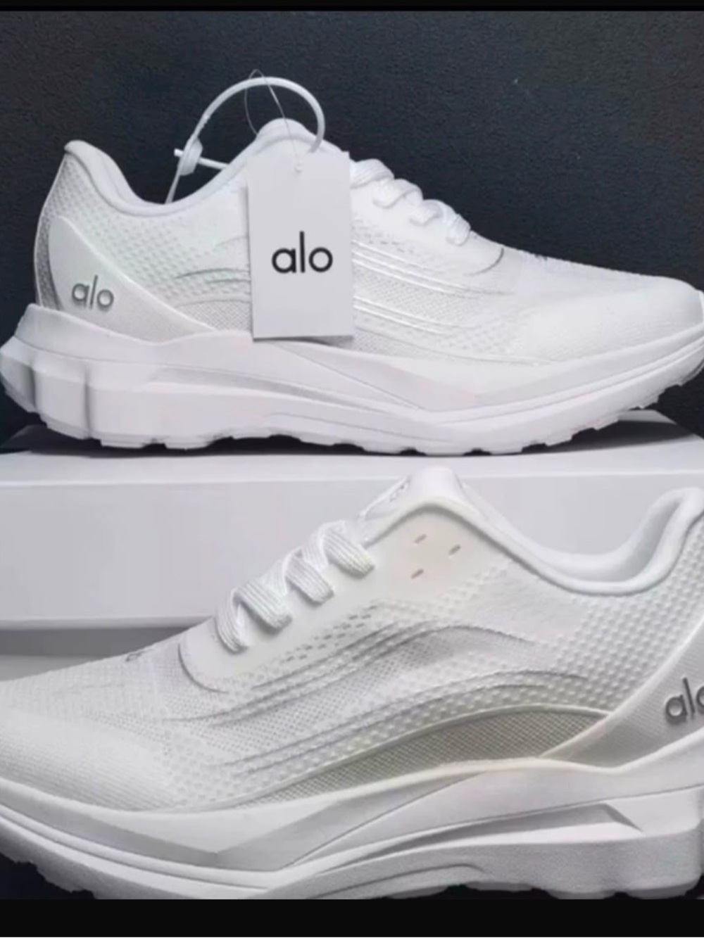 ALO Yoga Women's White Mesh Training Sneakers